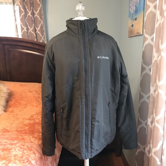Columbia ⚜️ Grey Fleece Lined Zip Jacket - Picture 2 of 15